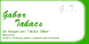 gabor takacs business card