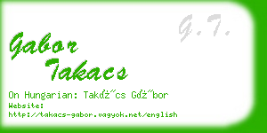 gabor takacs business card
